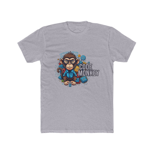 Code Monkey Unisex Cotton Crew Tee - Fun Graphic Tee for Programmers, Geeky Gift, Tech Humor Shirt, Coding T-Shirt, Casual Wear